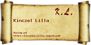 Kinczel Lilla névjegykártya